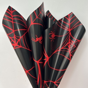 Halloween Bó Hoa Gói Giấy Spider <span class=keywords><strong>Web</strong></span> Rắn Màu Hoa Bó Hoa Gói Giấy Đáng Sợ Gói Giấy Cho Người Bán Hoa - Product Image 2