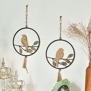 Décoration murale lavable INNOVA Home, style rustique, en MDF, motif oiseaux et arbre printanier, pour salon - Product Image 1