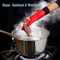 Gants isolants en silicone haute température antidérapants pour four à micro-ondes, cuisson, barbecue et cuisine