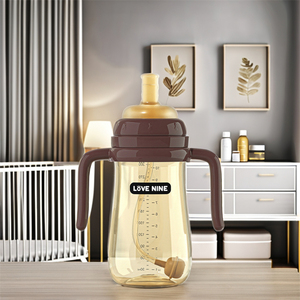 ถ้วยป้อนอาหารเด็กคอกว้าง300มล. วัสดุ PPSU ดีที่สุดลายการ์ตูน BPA ฟรีคุณลักษณะป้องกันการตกหล่น - Product Image 5