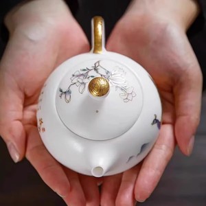 <strong>Tea</strong> <strong>Set</strong> Ice Jade Porcelain Three Cups One Pot Sheath Wooden Box Porcelain Kung Fu <strong>Tea</strong> <strong>Set</strong> Travel <strong>Tea</strong> <strong>Set</strong> <strong>Gift</strong> Packaging <strong>Gift</strong> - Product Image 5
