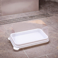 Boîte à gâteau en plastique PVC jetable en gros avec couleur personnalisée pour l'emballage à emporter de gâteaux roulés et de gâteaux au fromage