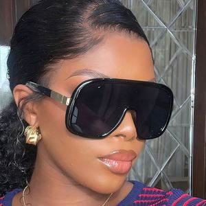 Gafas de Sol Personalizadas con Logotipo, Moda 2025, Unisex, Estilo Y2K, Montura Grande, Punk, Protección UV400, Lentes de Una Pieza, Tamaño Extra Grande - Product Image 3