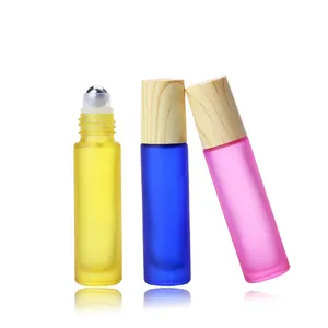 Attar essential oils perfume roller bottles Free samples glass bottle with screw lids 5ml 10 ml roll on bottle