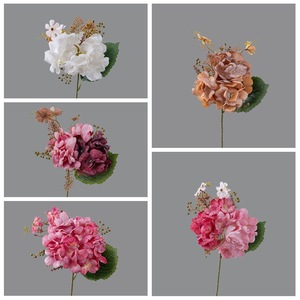 หมึกพิมพ์ลายดอกไม้แบบสัมผัสสำหรับงานแต่งงานดอกไม้ประดิษฐ์สไตล์ INS เกล็ดหิมะไฮเดรนเยียสำหรับตกแต่งบ้านขายส่ง - Product Image 2