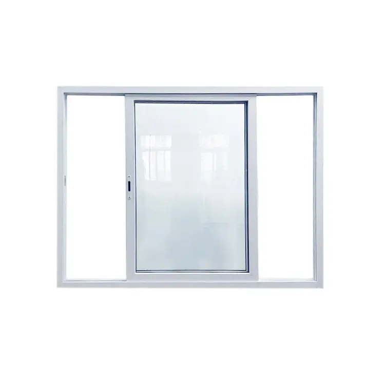 American style white color sliding upvc glass window and door with mesh