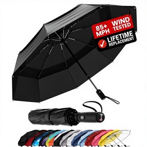 Ombrello da Viaggio Classico Antivento Pieghevole Automatico, Resistente a 85MPH, in Lega Premium, Leggero e Portatile, Unisex, per <span class=keywords><strong>Pioggia</strong></span>/Sole - Product Image 1