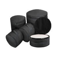 Ensemble de batterie rembourré en nylon imperméable personnalisé de 5 pièces de 10mm étuis pour caisse claire Tom 13 pouces de 12 pouces Tom 14 pouces 16 pouces Tom de plancher 22 pouces grosse caisse