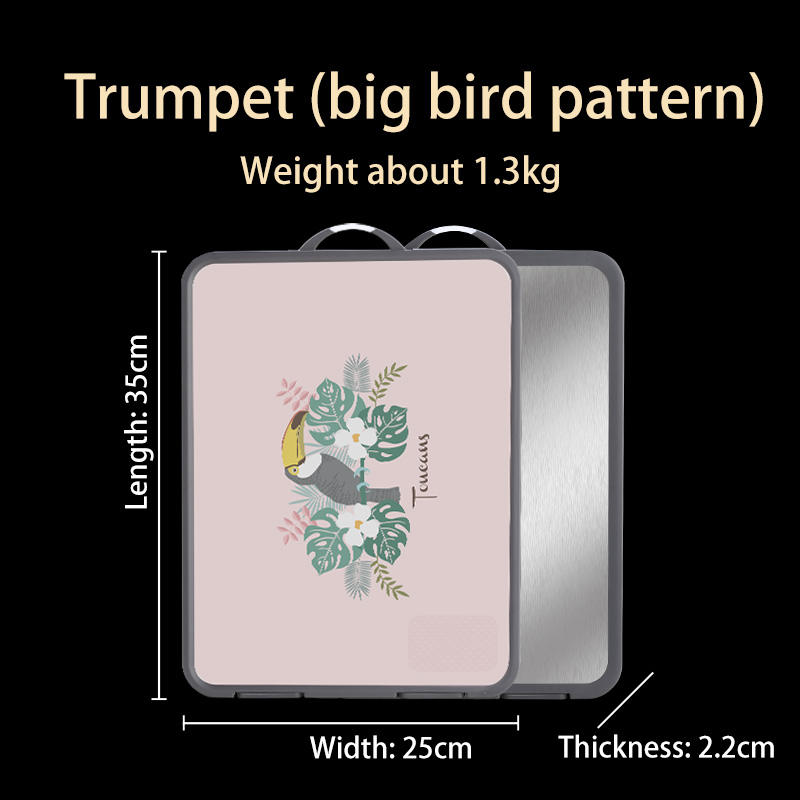 304ตัดแนวตั้งทรัมเป็ต (ลายนกใหญ่)