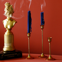 Bougeoirs en or décoration de table de luxe photophore bougeoir en métal cristal pour la décoration intérieure fête mariage pendaison de crémaillère cadeau