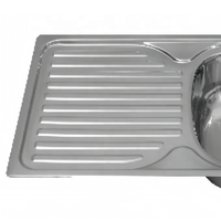 Évier de cuisine en acier inoxydable à cuve unique à poser sur le comptoir avec égouttoir, pour appartement, taille 860*430mm