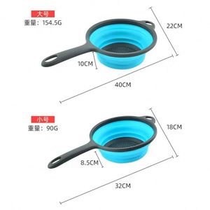 Lot de 2 paniers de lavage pliables en PP+TPR, écologiques, compatibles lave-vaisselle, passoire et égouttoir pliables, rangement de cuisine - Product Image 5