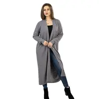 Toptan büyük boy kış örme kadın ağır uzun kazak gri uzun kollu hırka bayanlar tıknaz yılbaşı ceket