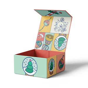 NUEVAS Cajas de Regalo de Lujo Personalizadas para Nochebuena, Diseño Reutilizable, Recubrimiento UV, Grabado en Relieve, Laminación Mate, Forro de Esponja, Reciclables, con Logotipo - Product Image 1