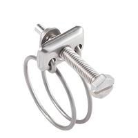 Collier de serrage à ressort double réglable robuste en acier galvanisé 13-125 mm pour sécuriser les tuyaux