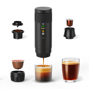 2026 New Travel <b>Coffee</b> Machine LED Display Self Heating Easy Carry Battery Powered Mini Espresso <b>Maker</b> for Car Travel Camping - Product Image 1