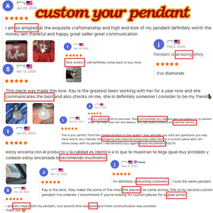 Ювелирные изделия в стиле хип-хоп VVS изумрудно вырезанные Буквы с именем Муассанит Кулон 925 Серебряный изготовленный на заказ кулон с муассанитом - Product Image 6