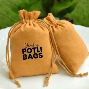 Promotional Reusable Cotton Dust Gift Bag 100% Organic Canvas <b>Drawstring</b> Bag Cotton Canvas Jewelry Bag <b>Pouches</b> - Product Image 1