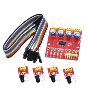 F233-01 Four-way infrared tracing / 4 channel tracking module / transmission line / obstacle avoidance / car / robot sensors