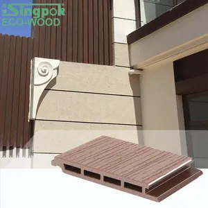 Soundproofing PE Wood And Plastic Composite Outdoor Design Siding Panels Exterior Wall 170*20Mm