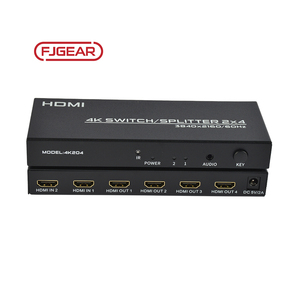 Fjgear FJ-4K204 2x4 <span class=keywords><strong>HDMI</strong></span> Ma Trận chuyển đổi với từ xa, 2 trong <span class=keywords><strong>4</strong></span> ra hỗ trợ 4K 60Hz, tín hiệu linh hoạt định tuyến điều khiển từ xa - Product Image 2