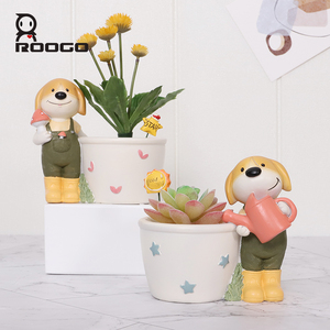 Vasi per Fiori in Poliresina <span class=keywords><strong>Design</strong></span> Lussuoso Roogo per Bonsai e Piante Succulente, Decorazione per Casa, Giardino e Scrivania - Product Image 2