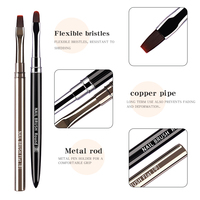 Nouveau stylo applicateur de colle à ongles pour photothérapie, pinceau UV pour gel, stylo à peinture acrylique pour nail art, pinceau plat pour dessin, outil professionnel de manucure
