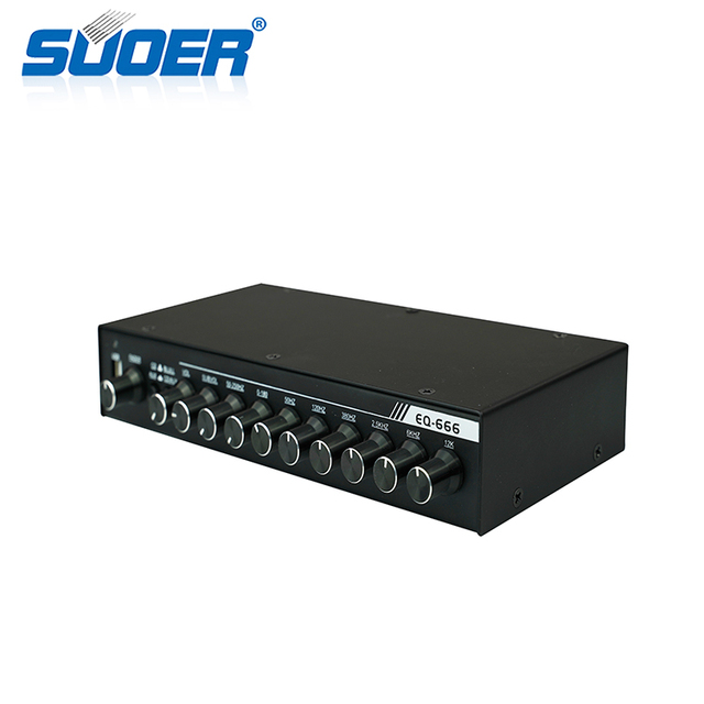 For EQ-666 7-Band Car Equalizer Crossovers for Car Amplifier Adjustable Frequencies Universal Fitment 14.4V 1 Year Warranty