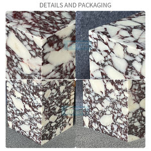 โต๊ะข้างโซฟาหินอ่อนธรรมชาติลายคลาคาต้า วิโอลา สำหรับอพาร์ทเมนต์ วิลล่า ห้องนั่งเล่น ห้องนอน - Product Image 2