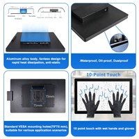 Nuevo Sistema de Pantalla Táctil KDS para Cocina de 21.5'' Pulgadas, Dispositivo de Punto de Venta Completamente Cerrado, Venta al Por Mayor Directo de Fábrica
