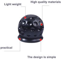 50mm 1-7/8 "usine voiture remorquage caoutchouc PVC souple étanche coloré remorque serrure attelage boule de remorquage couverture