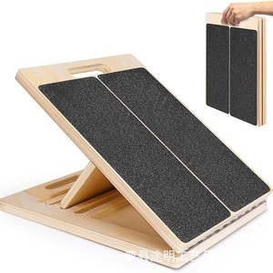 Planche d'étirement en bois pour mollets, inclinable et pliable, pour yoga et Pilates, appareil portable de relaxation musculaire à domicile - Product Image 1