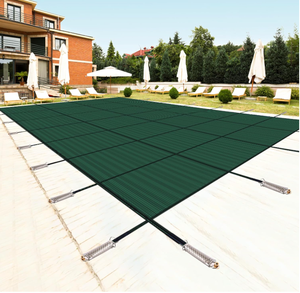 Cubierta de Seguridad para Piscinas Enterradas, Rectangular, de Malla Sólida, con Triple Costura para Mayor Resistencia y Protección UV - Product Image 1