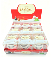 Jouet Squishy Géant Bonhomme de Neige de Noël, Arbre de Noël, Tasse de Thé au Lait, Jouet Anti-Stress Rempli de Farine à Remontée Lente, Ornements de Noël