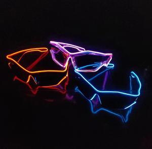 Kreative LED-Sonnenbrille Neon EL Wire Chinese Luminous Light-Up Party Brille Halloween Ostern Weihnachten Abschluss dekorationen - Product Image 2