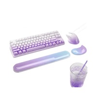 Repose-poignets pour clavier en silicone transparent, tapis de souris gradué, support de poignet pour souris de bureau, forme goutte d'eau pour nail art