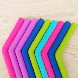 Bán Sỉ Ống Hút Silicon Mềm Dẻo Uống Nhiều Màu Tùy Chỉnh Cấp Thực Phẩm Có Thể Tái Sử Dụng Kèm Túi Đựng Cọ - Product Image 3