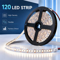 Bande LED Flexible IP45 Certifiée CE, Longueur 10m, SMD 2835, Forme en S Pliable, 60/120 LED, Tension 12V CC, RoHS, 5m