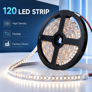 Bande <span class=keywords><strong>LED</strong></span> Flexible IP45 Certifiée CE, Longueur 10m, SMD 2835, Forme en S Pliable, 60/120 <span class=keywords><strong>LED</strong></span>, Tension 12V CC, RoHS, <span class=keywords><strong>5m</strong></span> - Product Image 2