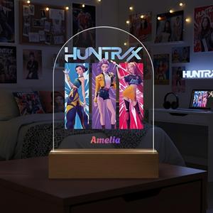 Lámpara Nocturna Personalizada K-POP DEMON HUNTER - Lámpara con Nombre Personalizado, Decoración para Dormitorio, Regalo para Fanáticos del Anime Coreano, Regalo de Cumpleaños y Navidad - Product Image 4