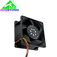 Ventilateur DC 8038 personnalisable de 80 mm d'épaisseur, à haut débit d'air, pour amplificateur, équipement laser, unité de réfrigération