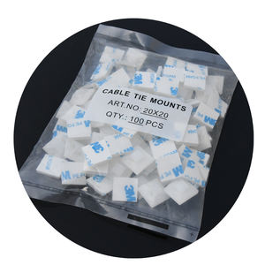 3M กาวกาวกับตัวเอง Zip <span class=keywords><strong>Tie</strong></span> Mount 25*25 มม.คลิปผู้ถือคลิปการจัดการสาย <span class=keywords><strong>Tie</strong></span> Mount - Product Image 5