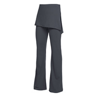 Leggings évasés pour filles, effet deux pièces, contrôle du ventre, en Spandex/Nylon, longueur intégrale, coupe bootcut, pour la danse