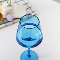 Verres à vin rouge en plastique de qualité supérieure, gobelet à vin à tige avec Design de bol allongé