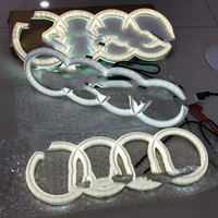Emblème LED dynamique à quatre anneaux, éclairé, pour calandre avant, compatible Audi A4L A6L Q5 Q7, amélioration