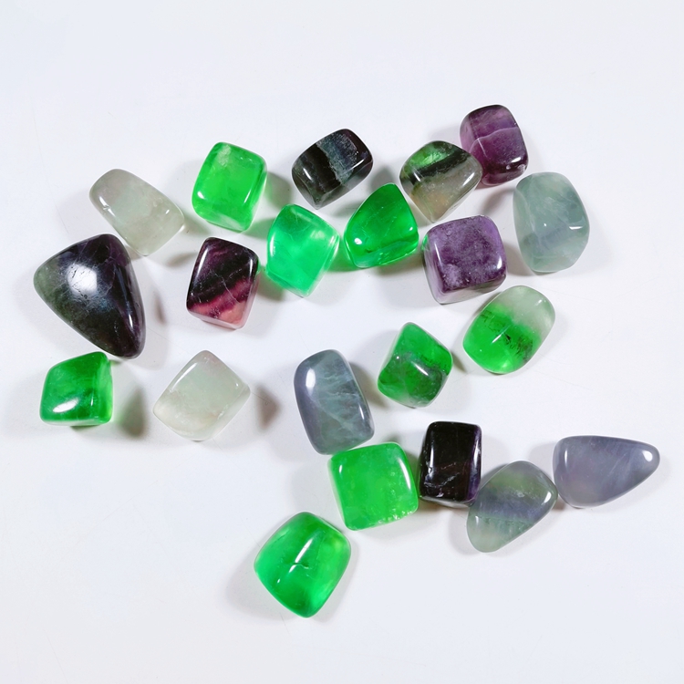 Bulk Wholesale Rock Crystal Polished Fluorite Tumbled Stones For Sale