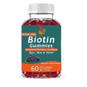 Gummies de biotine à marque privée OEM avec biotine et sodium, complément beauté pour la peau, les cheveux et les ongles - Product Image 1