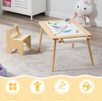 Table d'activités en bois Monetssori Table de jeu sensorielle pour tout-petits avec bacs et rouleau de papier