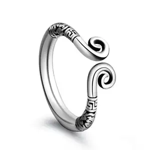 Engraved Metal Head Sex Toys Penis Ring Male Glans Ring Stainless Steel Cock Ring For Men