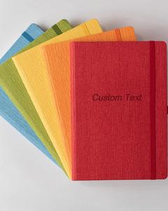 Customizable <b>A5</b> Agenda <b>Planner</b> Notebook Premium Custom PU Leather Cover Printed Style Logo Fabric Texture Effect Customizable - Product Image 1